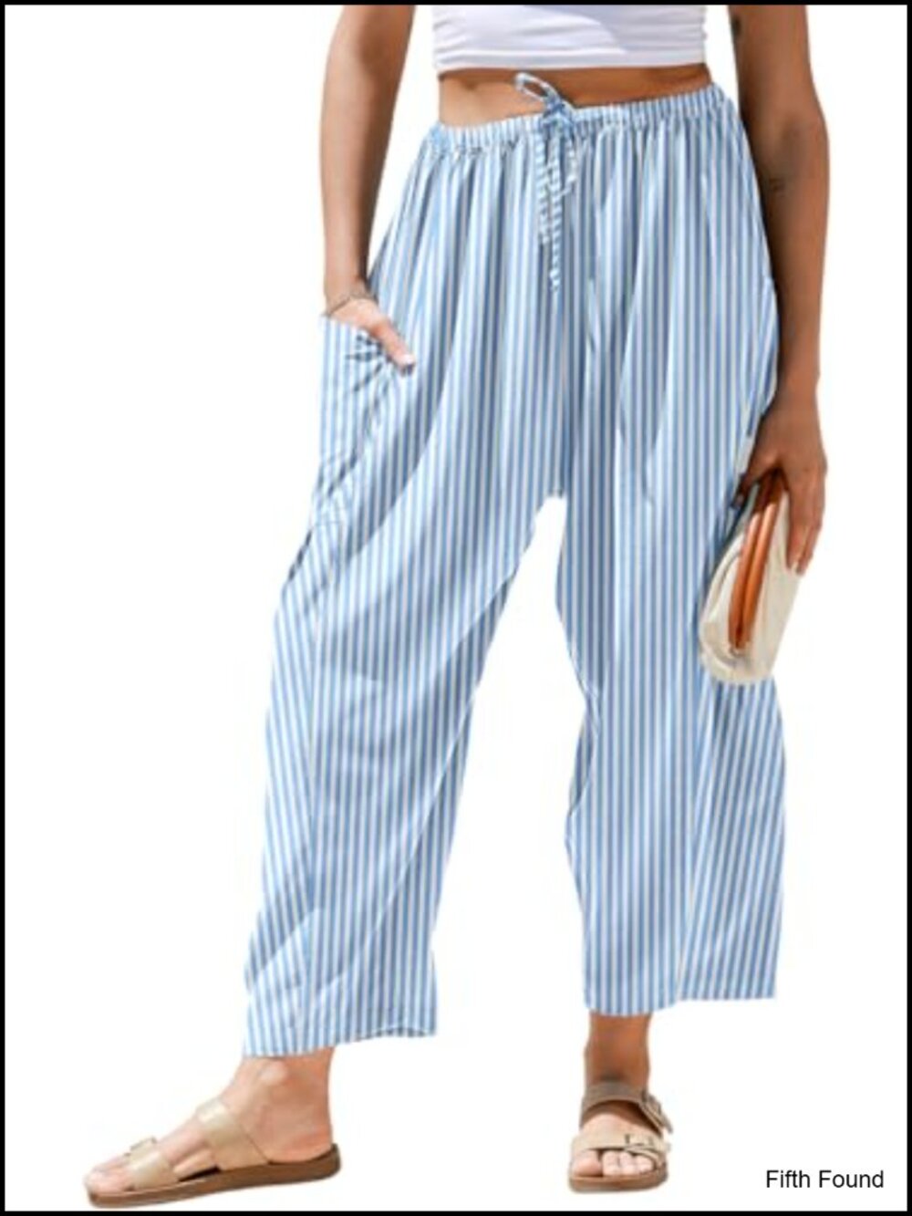 Linen Blend Wide Leg Palazzo Pants with Pockets Drawstring Waist